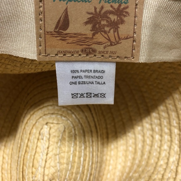 Beautiful tropical boat cap paper fisherman’s hat one size excellent condition - Picture 10 of 13